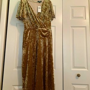 Gold velvet Ralph Lauren dress